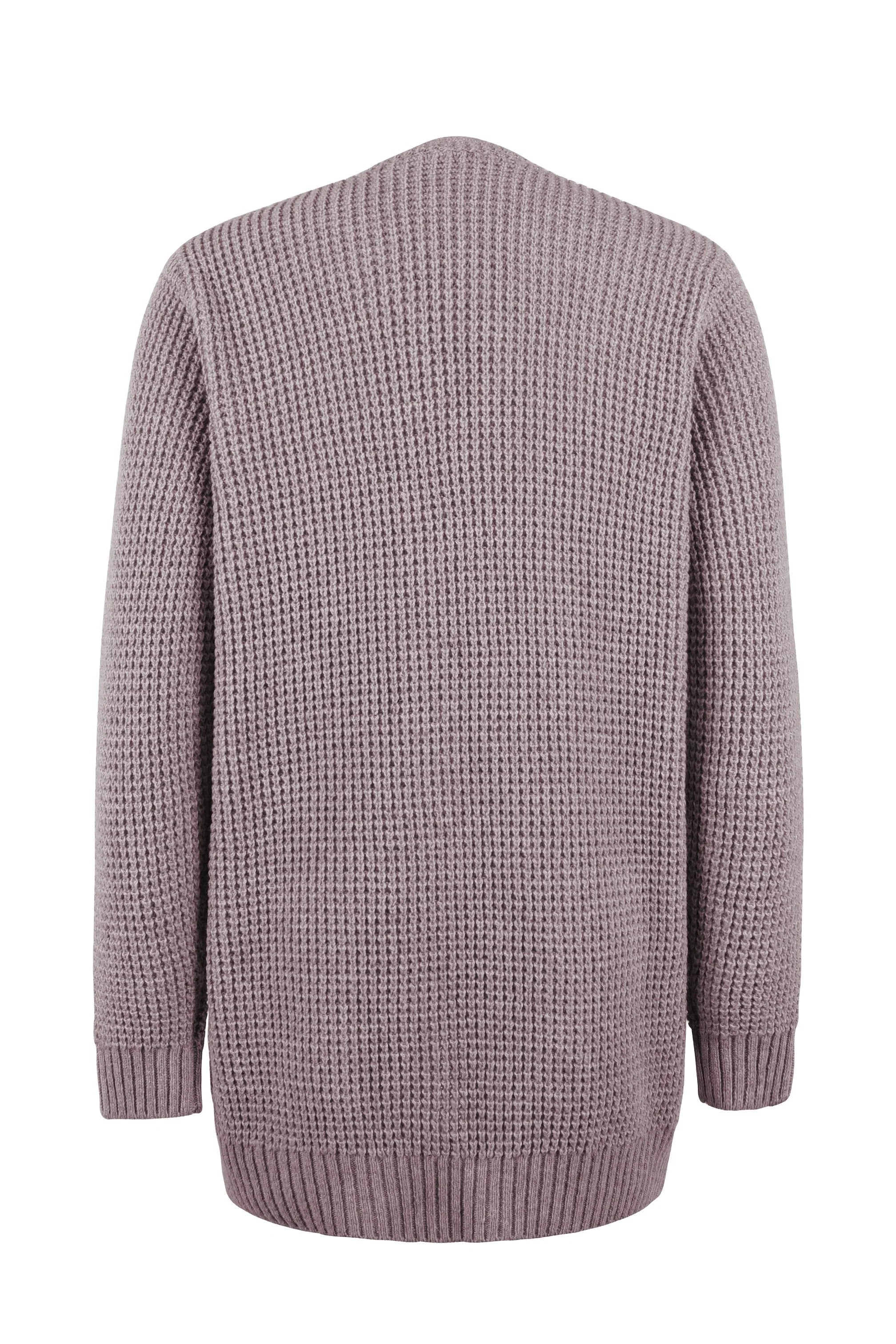 Cardigan lavorato a maglia a maniche lunghe da donna