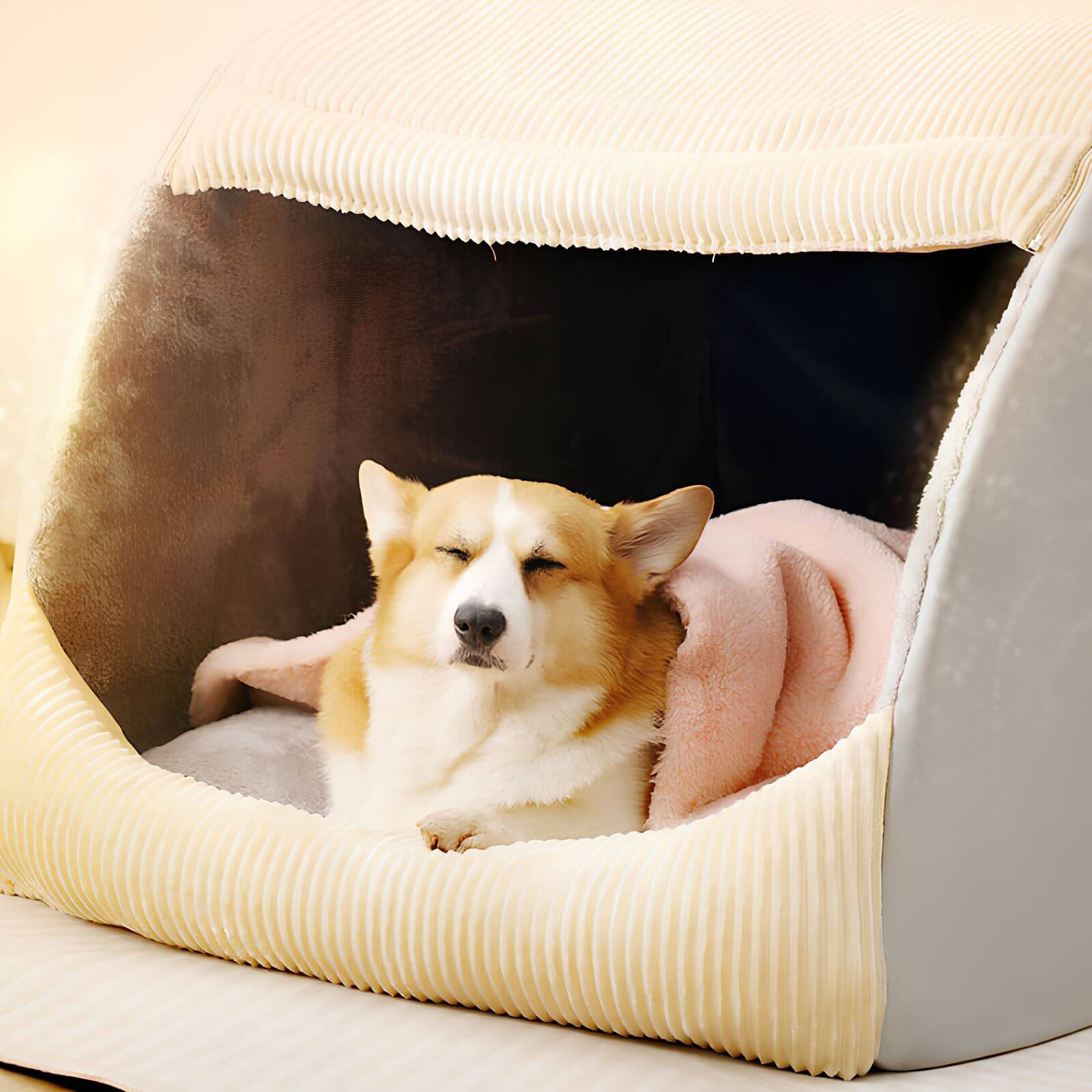 CozyNest – Abnehmbares Hundebett Zelt für Geborgenheit und Komfort