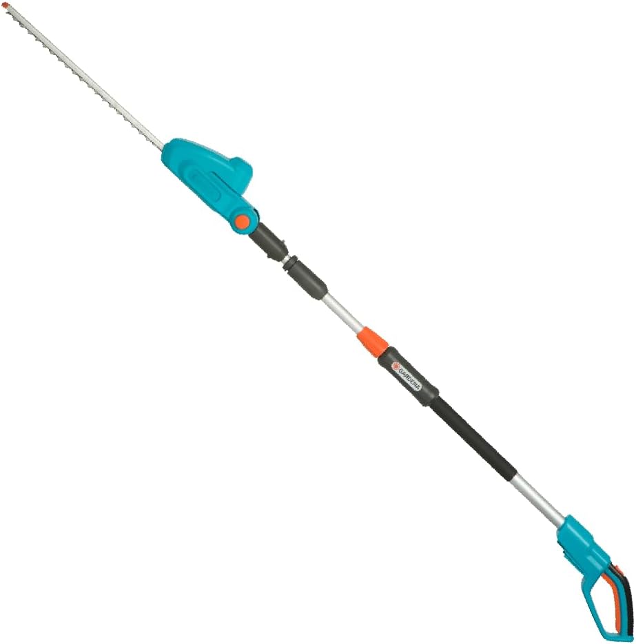 Gardena Tagliasiepi Telescopico a Batteria THS 42/18V P4A Set Pronto all'Uso: Tagliasiepi fino a 3 m di portata, lama da 42 cm, testa orientabile, incl. batteria 18V P4A (14732-20)