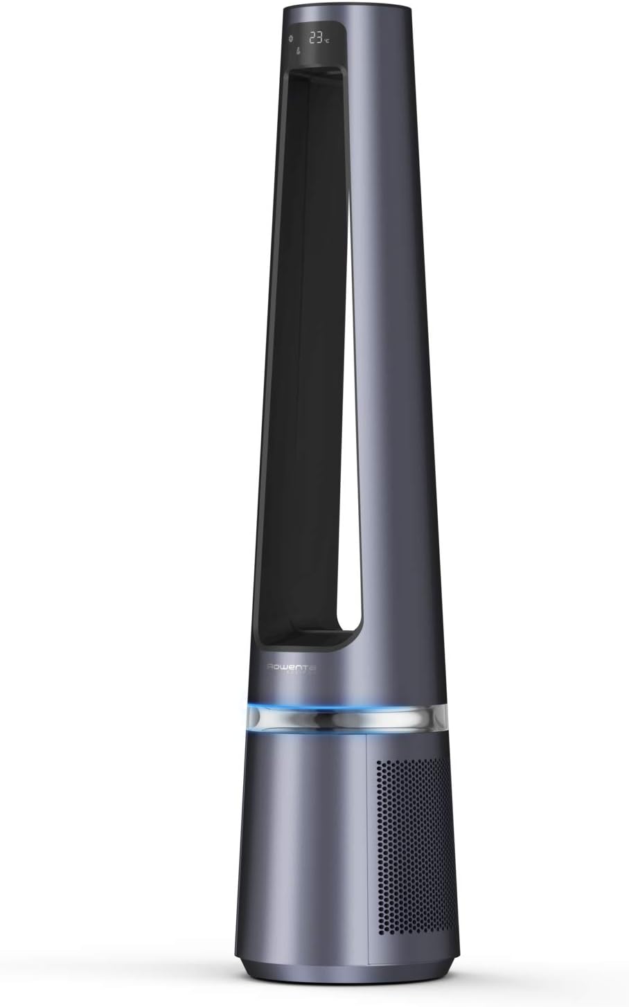 Rowenta QU5062 Eclipse Purificatore d'aria 3in1 | Termoventilatore | Ventilatore | filtra il 99,9% delle particelle | per ambienti fino a 30 m2 | riscaldamento rapido fino a 35°C | modalità automatica giorno/notte | Nero/Grigio