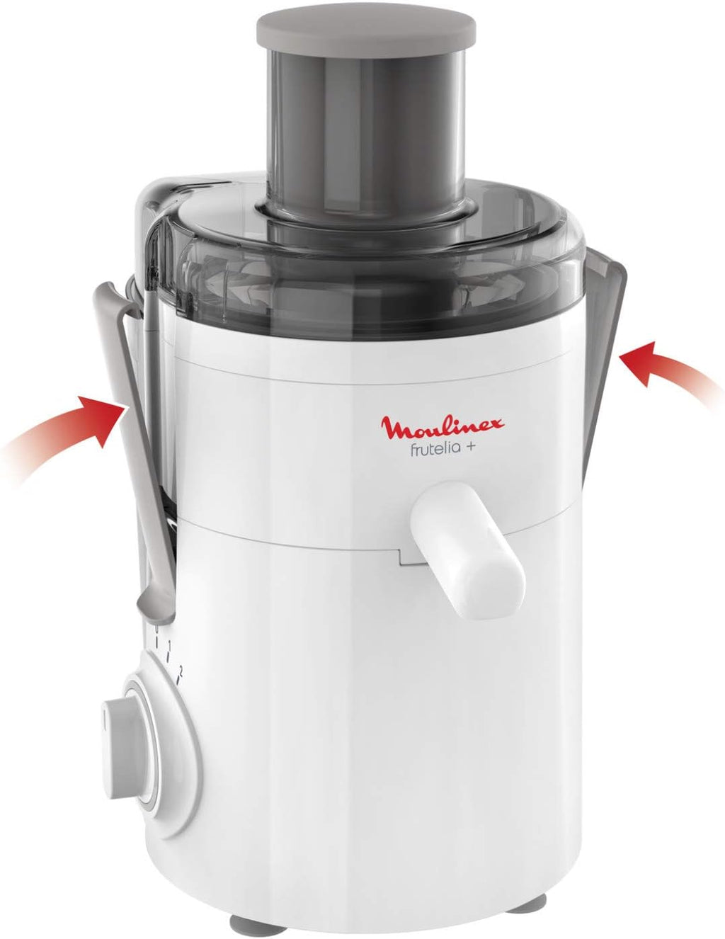 Moulinex JU3701 Frutelia+ Entsafter mit breiter ffnung, leicht zu reinigen, 2 Geschwindigkeiten und Pulsmodus, 350 W