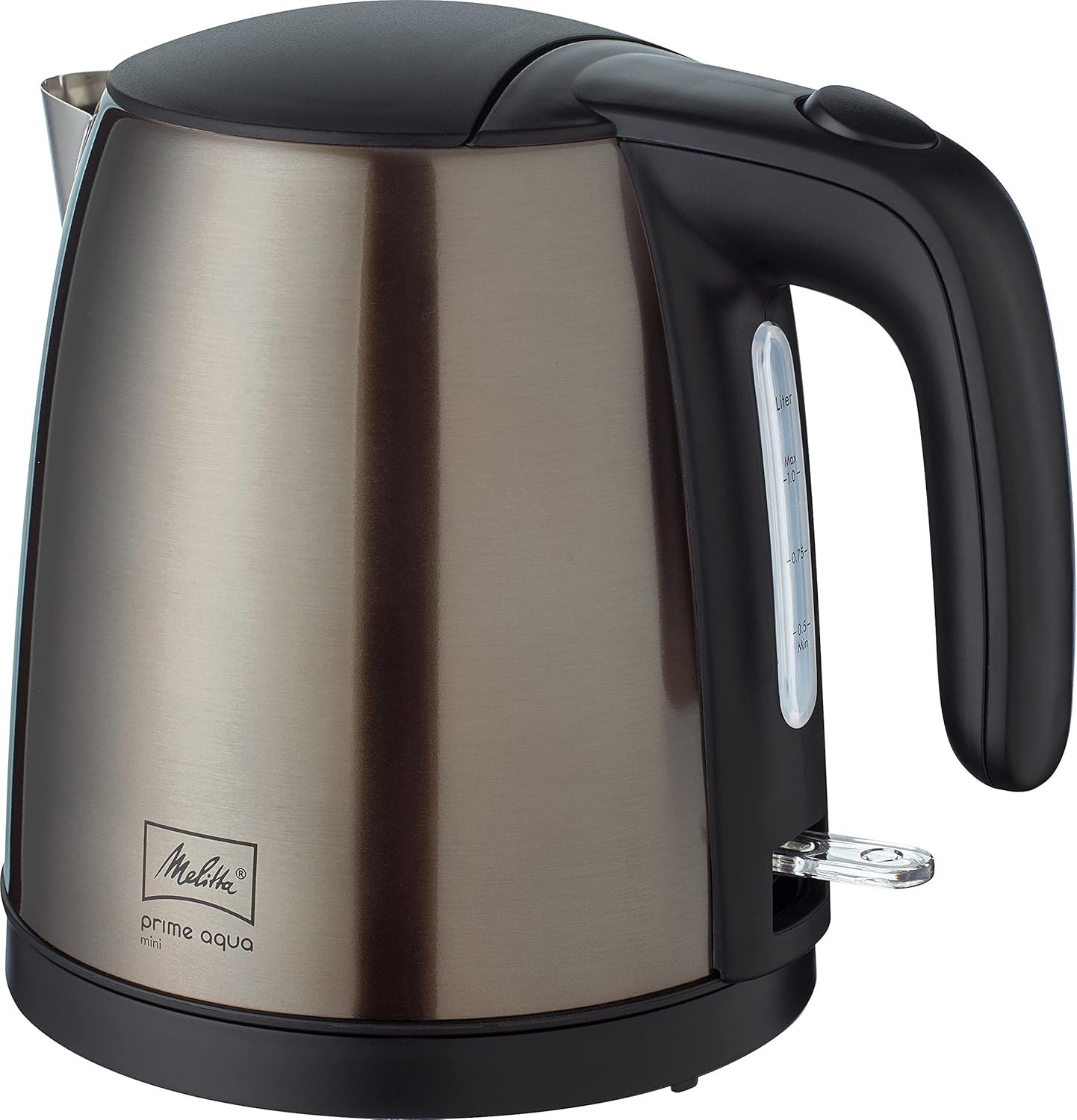 Melitta AromaFresh - Macchina da caffè con filtro - con caraffa in vetro - macinacaffè integrato - funzione timer - 10 tazze - Pure Black
