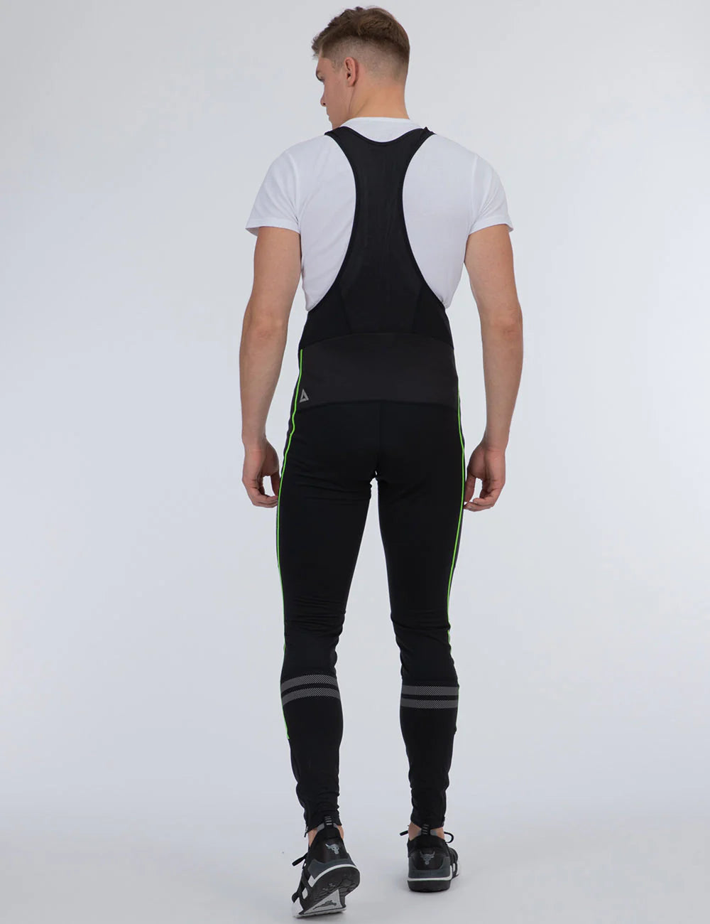Herren Winter Fahrradhose Lang Trgerhose Pro Line II Schwarz-Neon Setprodukt