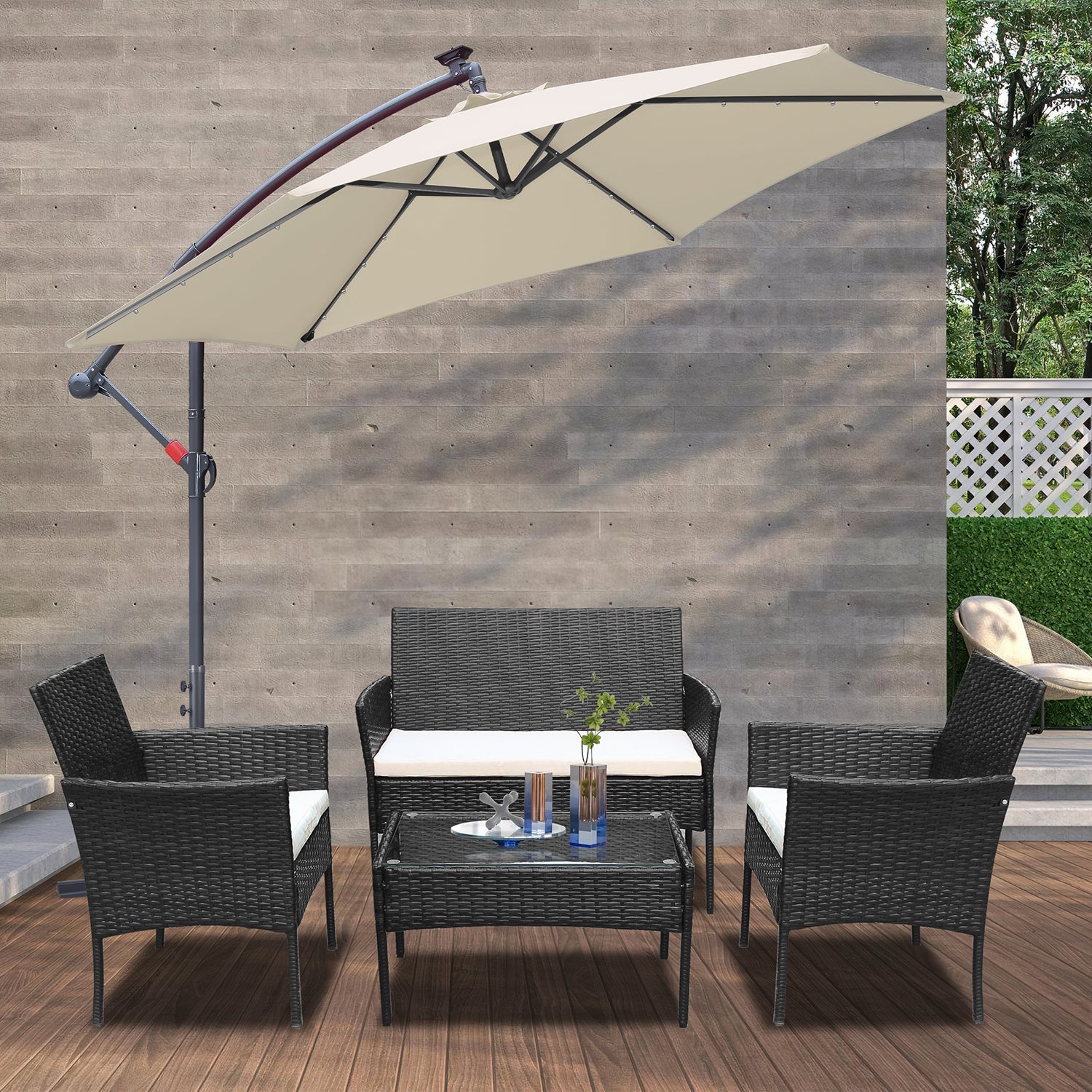 Sonnewelt Salotto da Giardino in Polyrattan