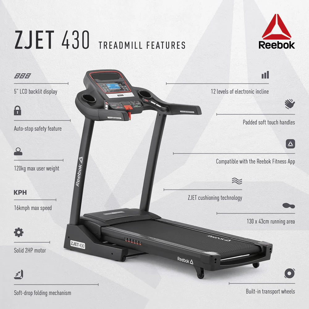 Tapis roulant Bluetooth Reebok ZJET 430