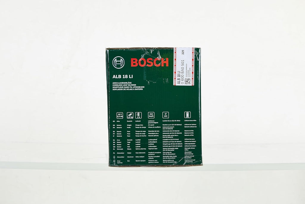 Bosch Home and Garden Soffiatore a Batteria ALB 18 LI (1 Batteria, Velocità Massima di Soffio 210 km/h, in Scatola) Verde, Nero