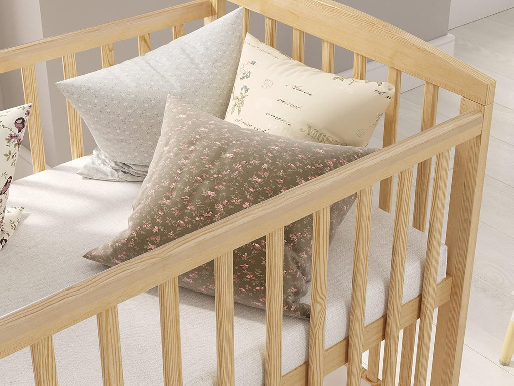 Love For Sleep Lettino per neonati co-sleeping 120x60cm con materasso in schiuma bianco Jacob lettino per bambini in legno - lettino per bambini, lettino trasformabile con sbarre