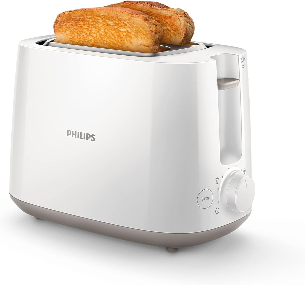Rowenta CT3801 Filter- Kaffeemaschine Adagio Milano | Mit Kunststoff-Thermokanne | 8-12 Tassen | Wei/Edelstahl & Philips Toaster – 2 Toastschlitze, 8 Stufen, Brtchenaufsatz, wei (HD2581/00)