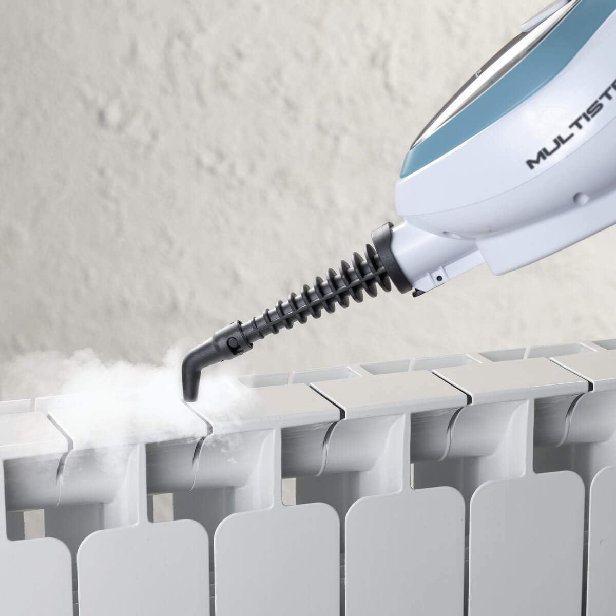 Ariete 4164 Scopa a vapore 10-in-1, 1500W, serbatoio 350cc, elimina fino al 99% dei batteri, per tutti i pavimenti, vapore continuo portatile 18 minuti, autonomia illimitata, bianco