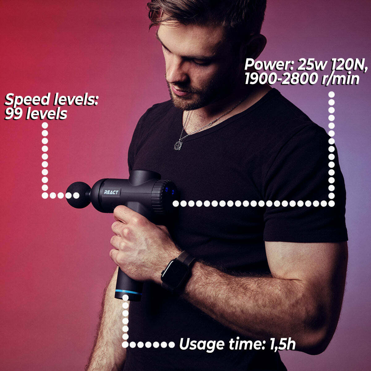 React Massagepistole 1500