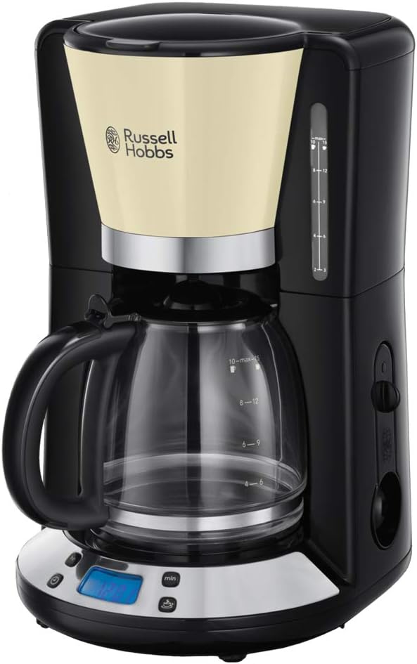 Russell Hobbs Frühstücksset Colours+ Creme: Kaffeemaschine 24033-56 [Digitaler Timer] + Wasserkocher 20415-70 [1,7l, 2400 W] + Toaster 26551-56 [für 2 Scheiben], Frühstücksserie