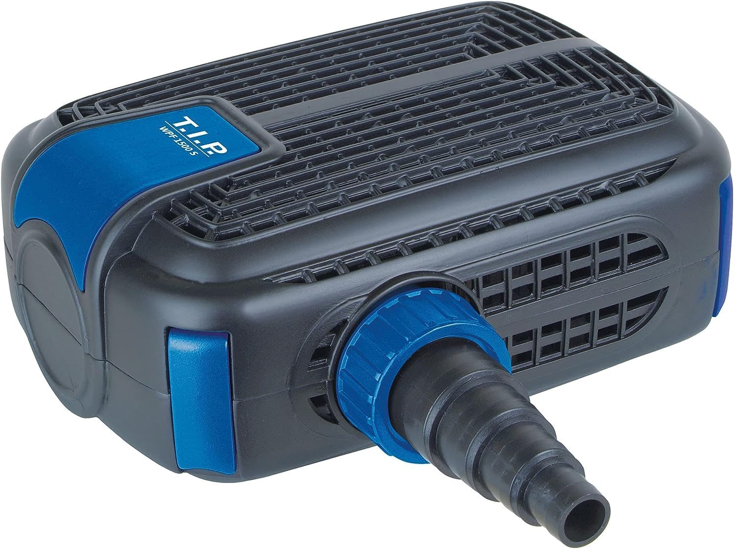 T.I.P. Teichpumpe - Bachlaufpumpe (20.000 l Teichvolumen, 8.000 l/h Fördermenge, 4,5 m Förderhöhe, Auch für Wasserfälle und Filtersysteme, intregrierter Förderleistungsregler) BPF 8000 E, 30428
