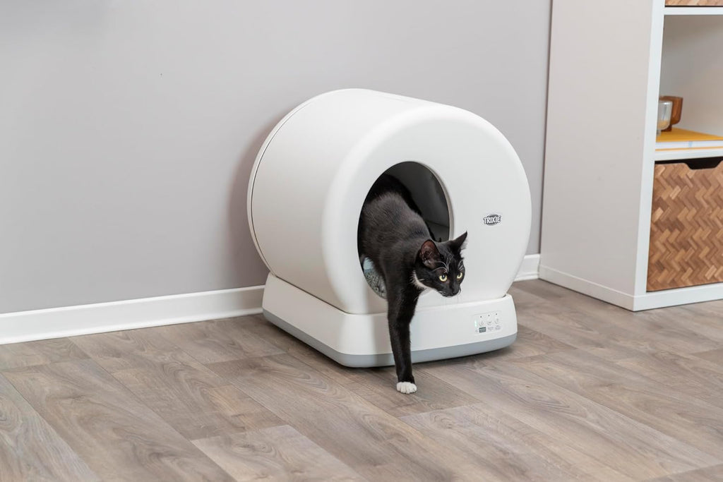 TRIXIE Lettiera autopulente per gatti 53 x 55,5 x 52 cm – per una pulizia duratura – pratica lettiera elettrica per gatti a partire da 1,5 kg / 4 mesi – silenziosa e sicura - 40040
