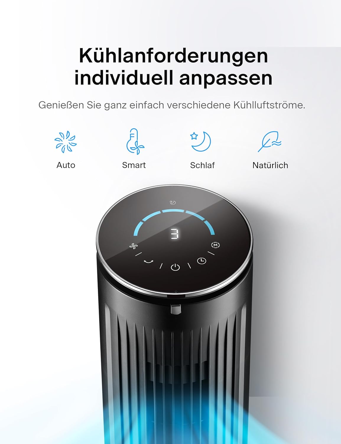 PELONIS Raffrescatore Evaporativo, Condizionatore Portatile, Ventilatore con Raffreddamento ad Acqua 5L, Umidificatore con Telecomando, 355m³/h Climatizzatore Senza Tubo di Scarico