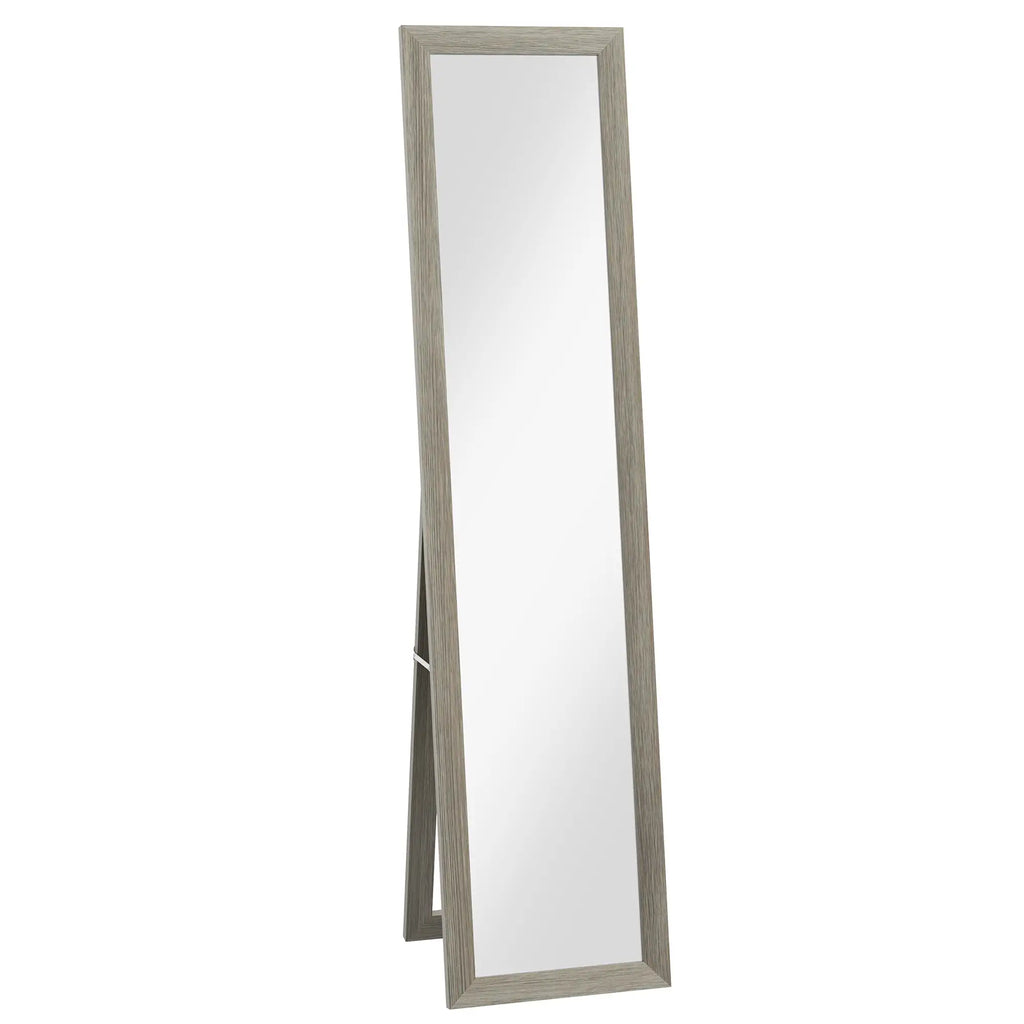 HOMCOM Specchio a figura intera, in legno, stile rustico, da parete