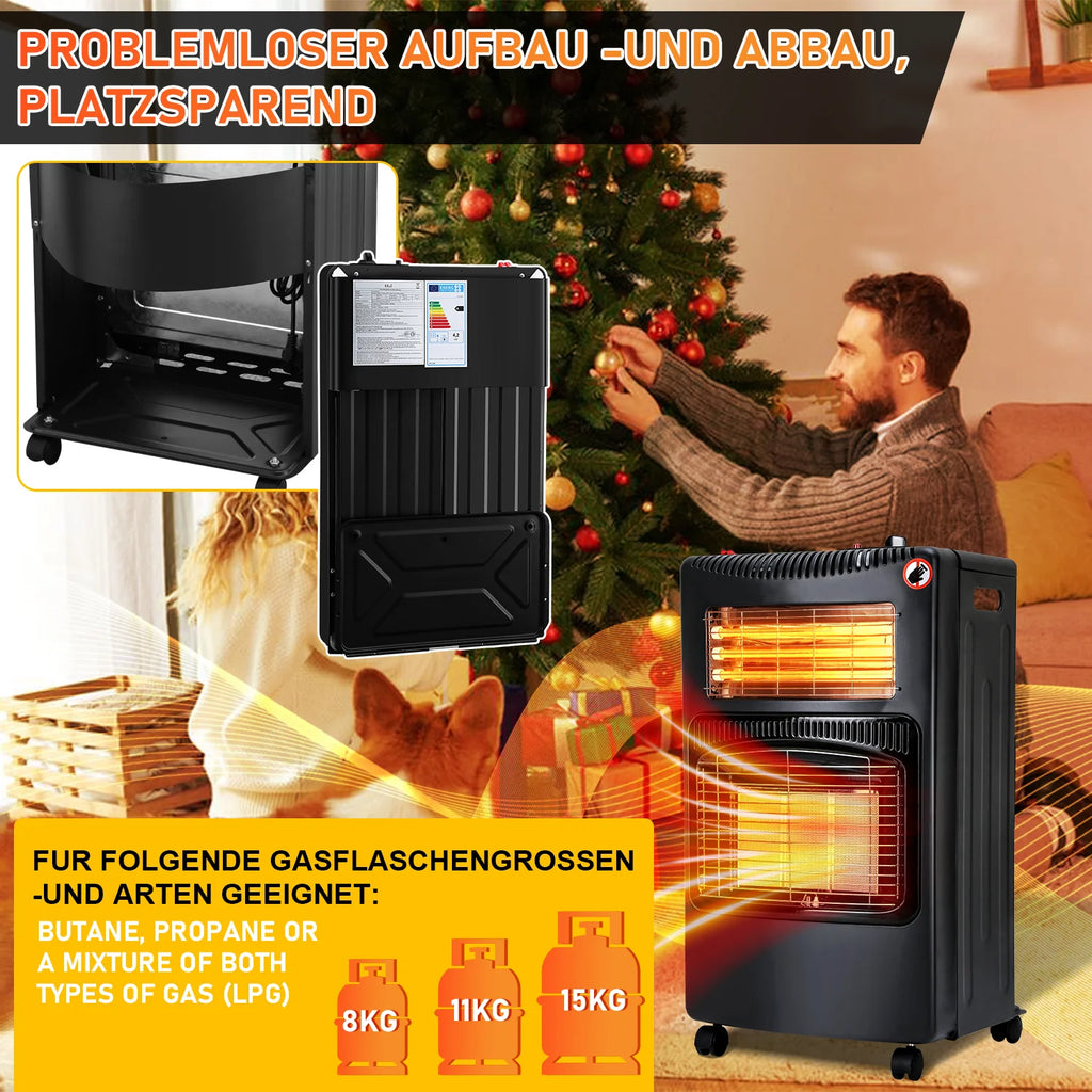 Sonnewelt Stufa a gas 4200W e riscaldatore elettrico a gas 1260W con regolatore di pressione