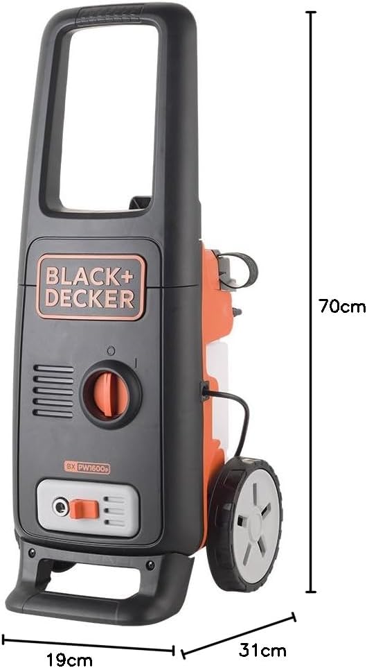 BLACK+DECKER Hochdruckreiniger BXPW2200PE mit Patio Cleaner Deluxe und Feste Bürste (2200 W, 150 bar, 440 l/h)