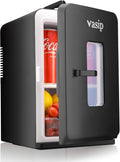 Vasip Mini Fridge 15 L, Portable with Cooling and Heating Function, Small Drinks Fridge for Home, Office, Camping and Car (AC/DC)