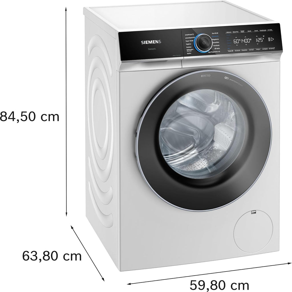 Siemens WM14N223 Lavatrice iQ300, Carica frontale con capacità di 7 kg, 1400 giri/min, speedPack L, Display LED, Programma Outdoor, Bianco, 60 cm