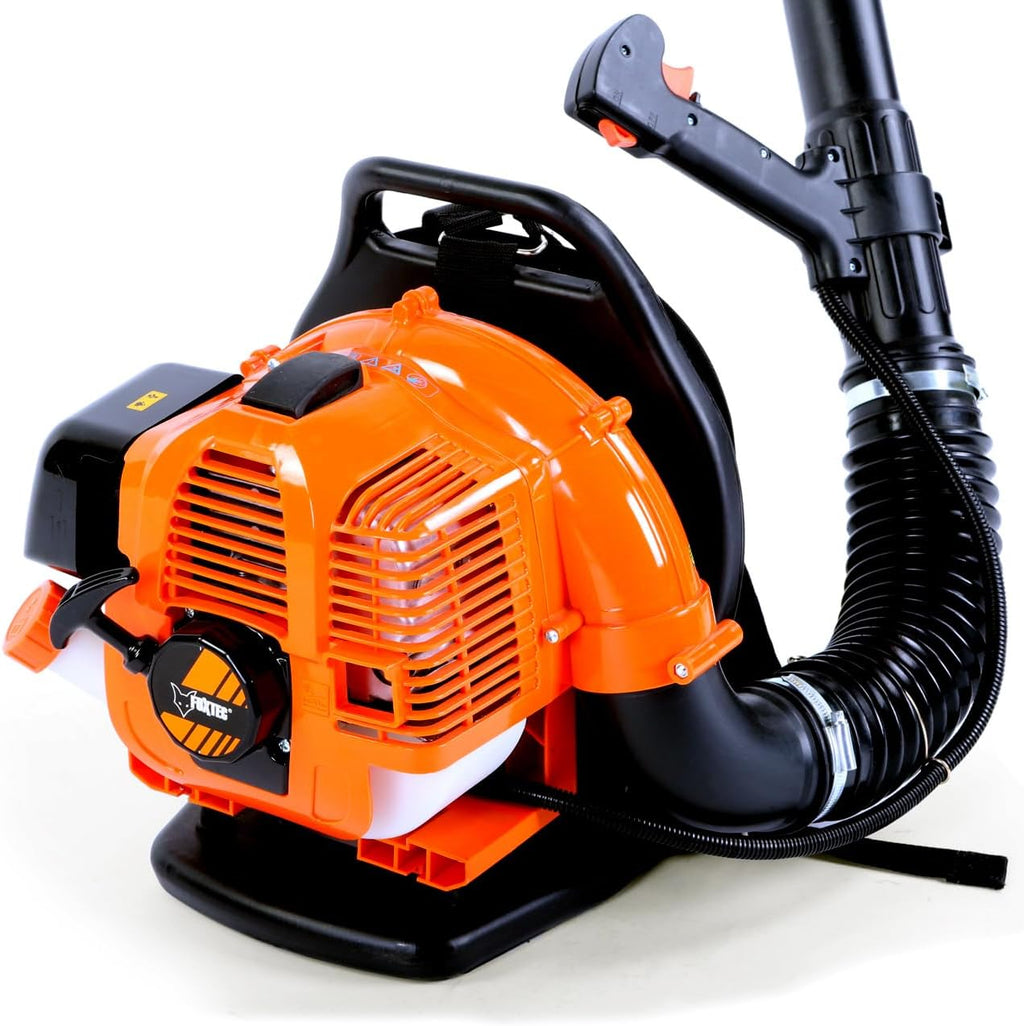 FUXTEC Soffiatore a benzina a zaino FX-LB133T – oltre 300 km/h – comodo per la schiena e portatile per grandi superfici – soffiatore a zaino, soffiatore a 2 tempi
