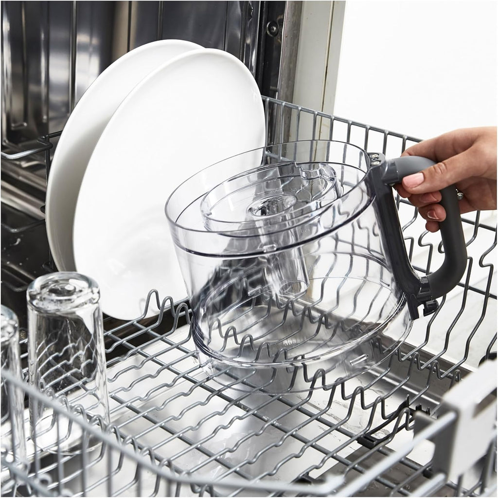 Kenwood MultiPro OneTouch FDM73.480SS – 2-in-1 Kompakt-Küchenmaschine & Mixer, 6 Zubehörteile, 6 Automatikprogramme, Variable Geschwindigkeit & Pulse-Funktion, Integrierte Waage, 1000 W, Silber