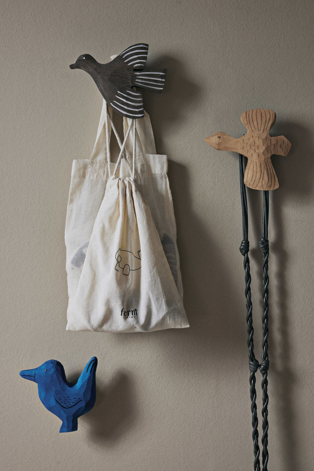 Ferm Living Billie Bird Haken, Natur