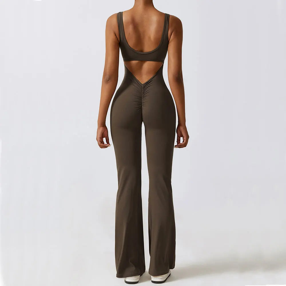 Leggings a vita alta elasticizzati per allenamento e top corto
