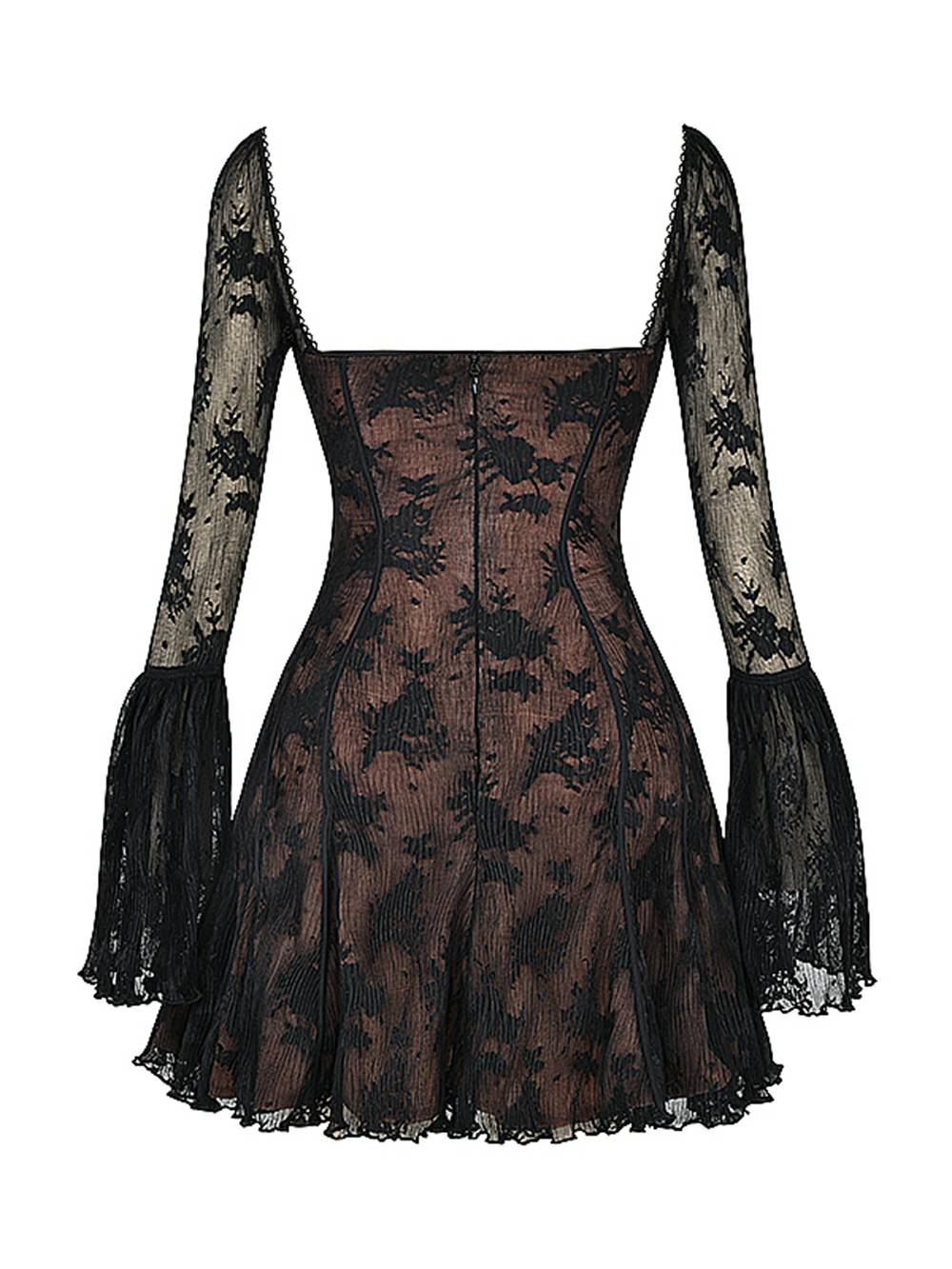 Cerys - Langrmeliges Vintage-Minikleid