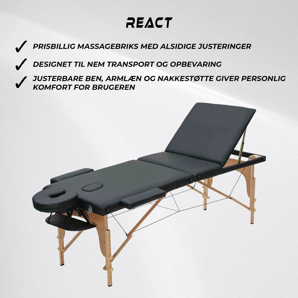Lettino da massaggio React P300 nero