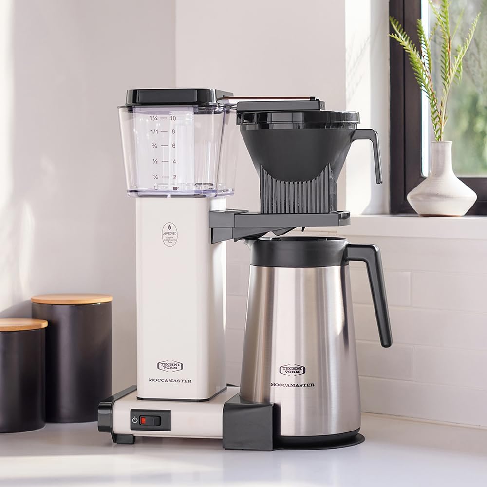 Moccamaster KBGT, Macchina da caffè con filtro e brocca termica, Macchina da caffè con filtro, Bianco sporco, 1.25L
