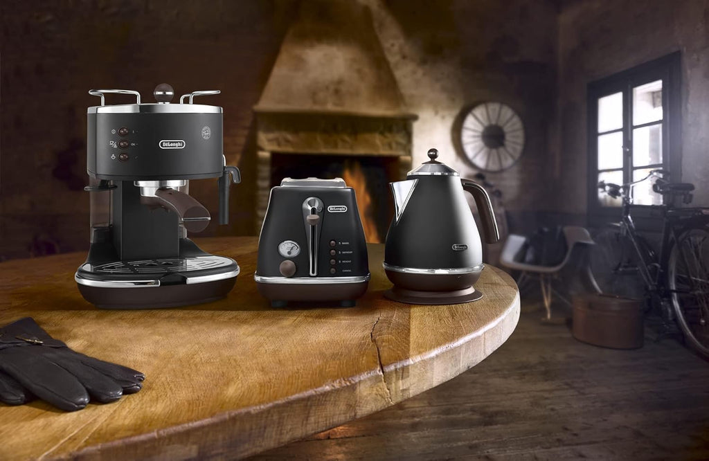 De'Longhi Icona Vintage ECOV 311.GR – Macchina da Caffè Espresso con Funzione Cappuccino, Design Retrò, con Montalatte Manuale, per Caffè in Polvere o Cialde E.S.E., Serbatoio dell’Acqua da 1,4 Litri, Verde
