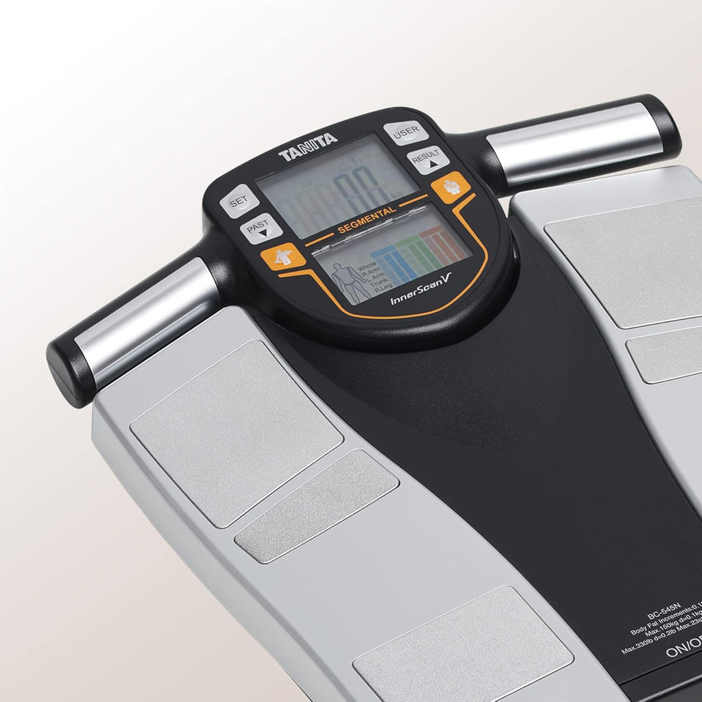 TANITA BC-545N Bilancia di composizione corporea segmentale Valori misurati per parte del corpo su display 10 misurazioni Argento | Confezione da 1