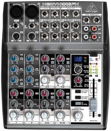 Behringer XENYX 1204USB Mixer premium a 12 ingressi 2/2-Bus con preamplificatori microfonici XENYX e compressori, EQ "britannico" e interfaccia USB/Audio