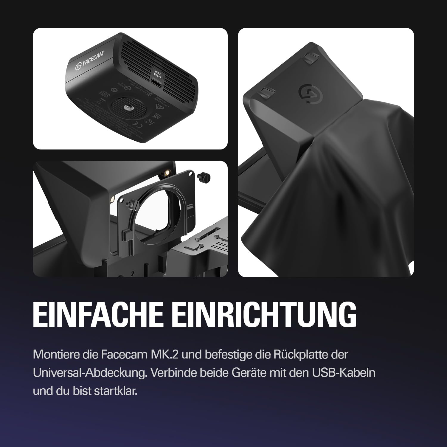 Elgato Prompter – Teleprompter mit integriertem Bildschirm für YouTube, Twitch, Zoom, Teams und mehr, unterstützt DSLR/Webcam/Smartphone, Drag&Drop-Monitoranzeige, funktioniert mit Mac/PC&Stream Deck