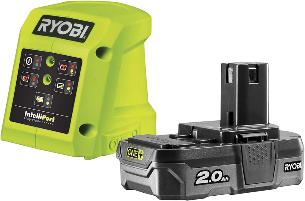 RYOBI 18 V ONE+ Akku-Rasentrimmer mit Radführung RY18LT33A-0 (33 cm Kantenschneidefunktion mit Fußsteuerung, Ø Fadenspule 1 x 1,65 mm, ohne Akku und Ladegerät)