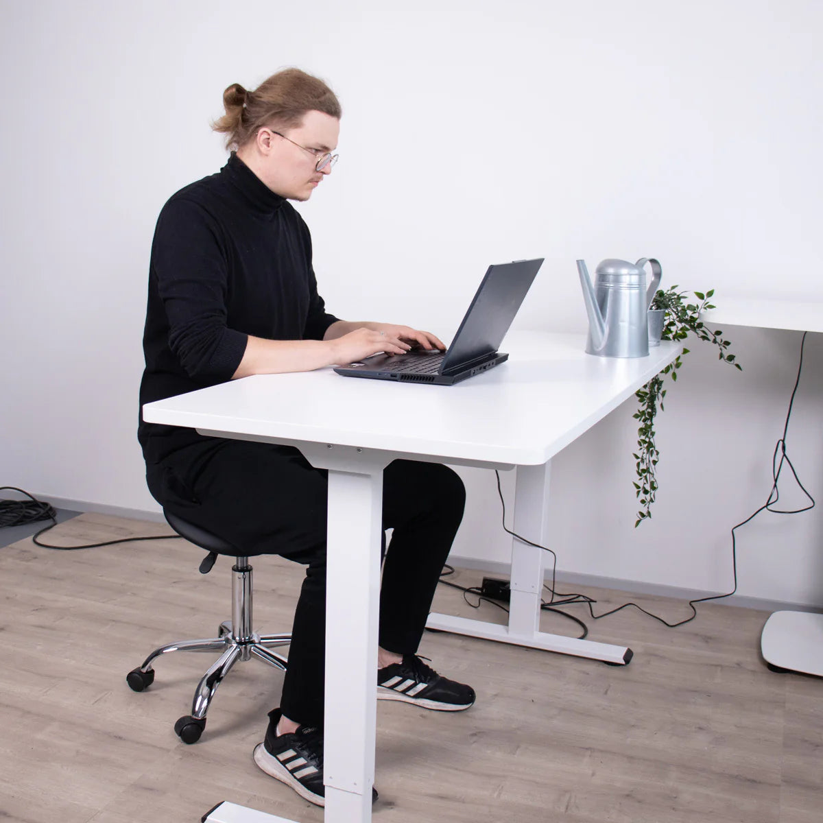 Lykke Elektrisch Hhenverstellbarer Schreibtisch M200, wei, 140 x 70 cm