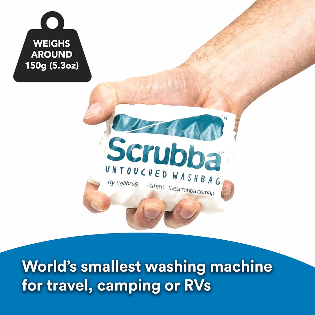 Scrubba Toplader Wash Bag 2.0 - Lavatrice portatile da campeggio - Borsa per il lavaggio e sacca da bucato, Verde