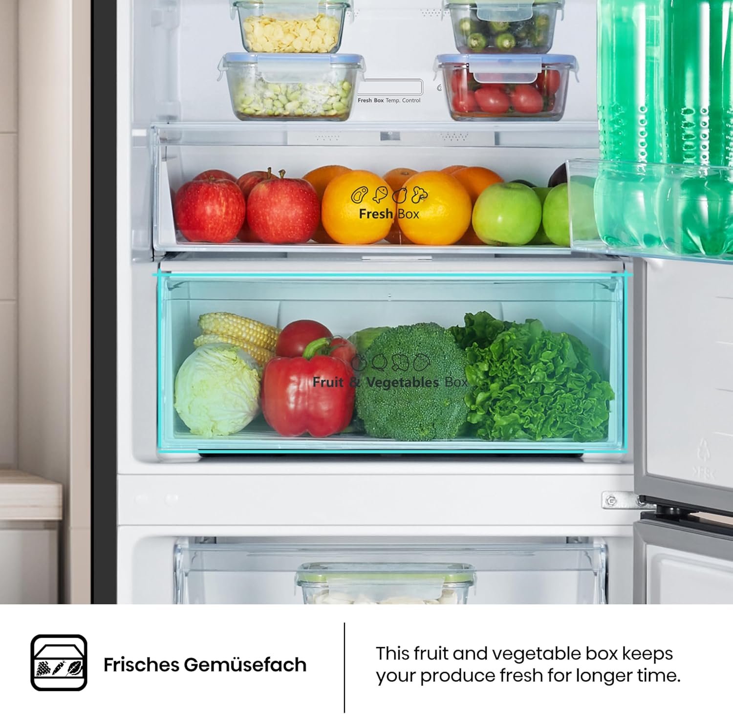 Hisense RB327N4ADD Frigorifero Combinato, Classe Energetica D, Total NoFrost, Porta Reversibile, Griglia Portabottiglie, Vano Frigo 171 Litri, Vano Congelatore 85 Litri, Look Acciaio Inox
