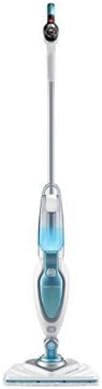 Black+Decker Pulitore a vapore Steam Mop Deluxe FSM1630 / Mop a vapore verticale per pavimenti duri sigillati/Pulizia dei pavimenti con panno in microfibra lavabile / Piede rimovibile ruotabile a 180° / 1600W
