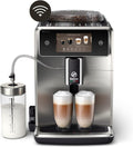 Saeco GranAroma Fully Automatic Espresso Machine, 16 Beverages, 6 User Profiles, Colored TFT Display, Metal Front, SM6585/00