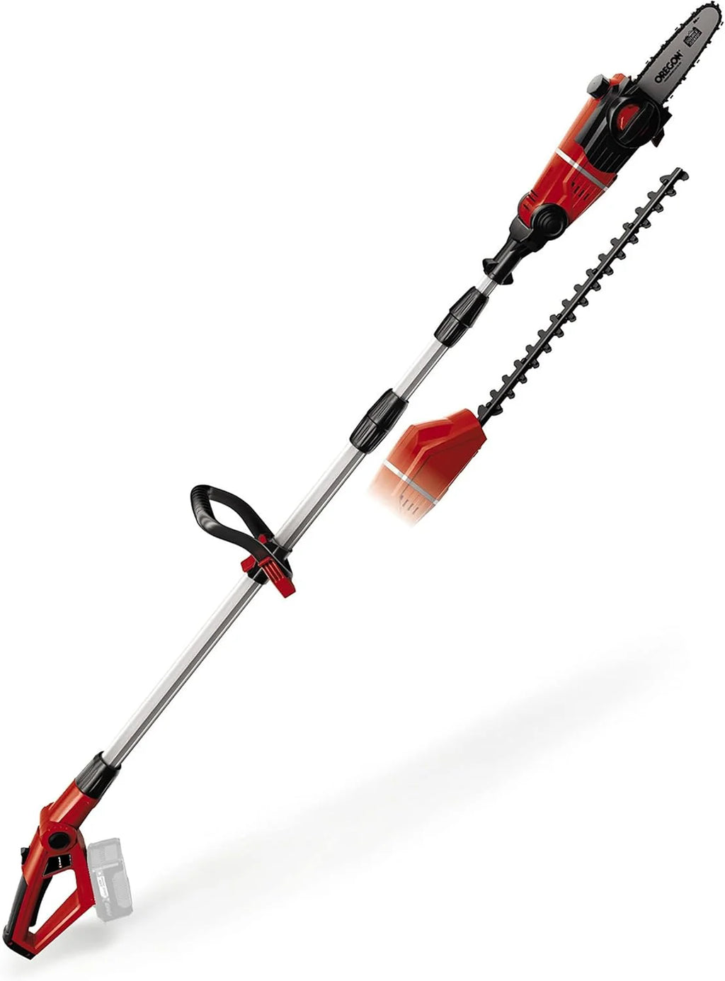 Einhell Utensile multifunzione a batteria GE-HC 18 Li T-Solo (tagliasiepi e motosega 2 in 1, barra Oregon, senza batteria e caricabatteria)