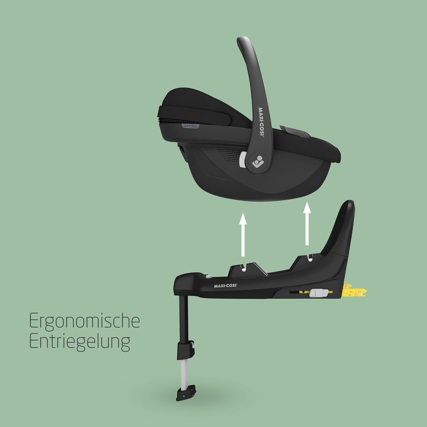 Maxi-Cosi Pebble 360 Pro, Seggiolino auto reclinabile SlideTech, da 0 a 15 mesi, da 0 a 13 kg, da 40 a 87 cm, per i seggiolini auto girevoli FamilyFix 360 Pro, G-CELL Side Impact Protection, Tonal Graphite