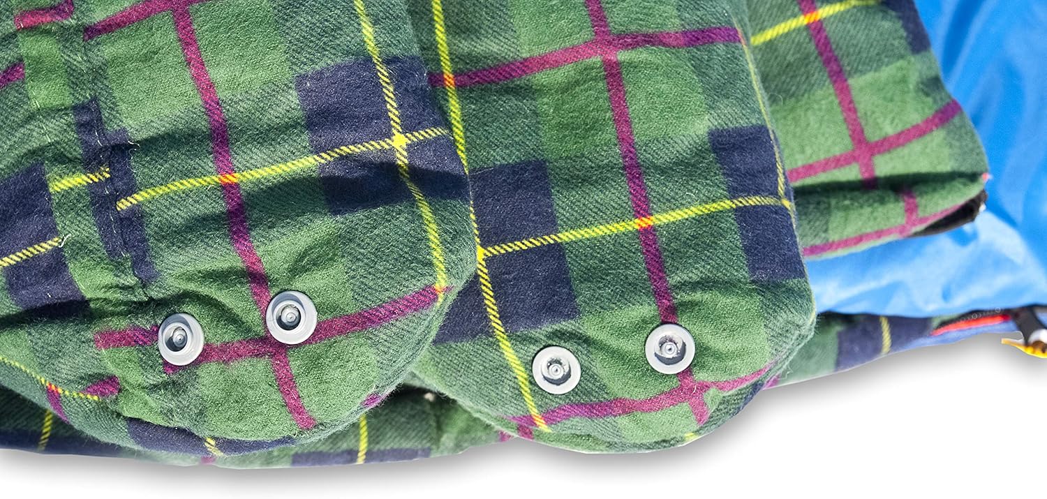 Alexika Tundra Plus Schlafsack,warm, bequem, rechteckig 3 Saison Deckenschlafsack für Erwachsene und Familien Outdoor Camping im niedrigen Temperaturen bis zu -2 C mit Kompressionsack,