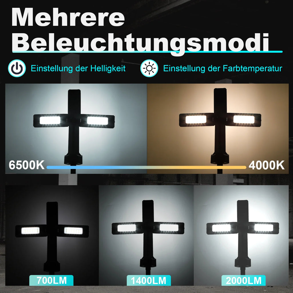 Sonnewelt Baustrahler LED mit Stativ Kabellose