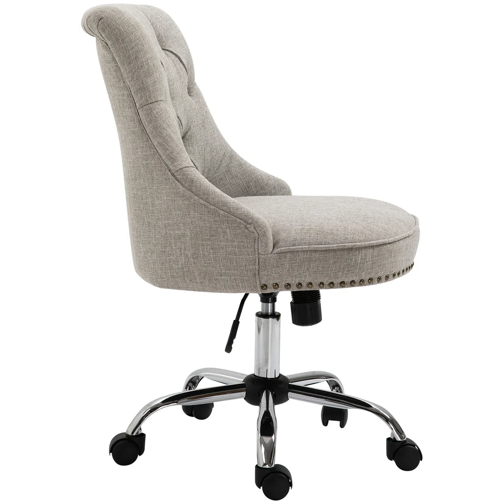 HOMCOM Polsterstuhl Bürostuhl höhenverstellbar Chesterfield Design