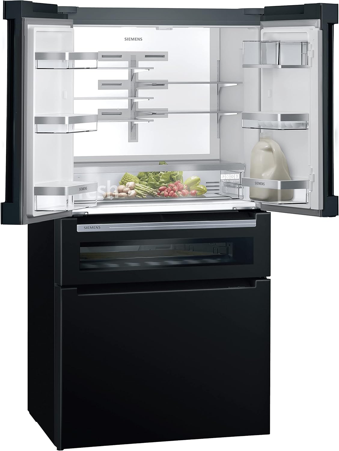 Frigorifero Multic дверный SIEMENS KF96NVPEA iQ300, 183 x 91 cm, 405 L di refrigerazione e 200 L di congelamento, hyperFresh per una freschezza più duratura, noFrost per non sbrinare mai più, superCooling per un raffreddamento più rapido