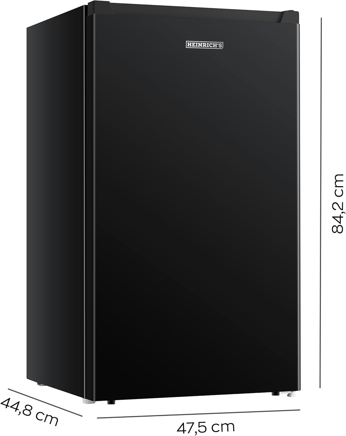Congelatore Heinrich 61 litri -18°C, 3 cassetti congelatore, regolatore temperatura a 7 livelli, Airflow, porta reversibile, bianco