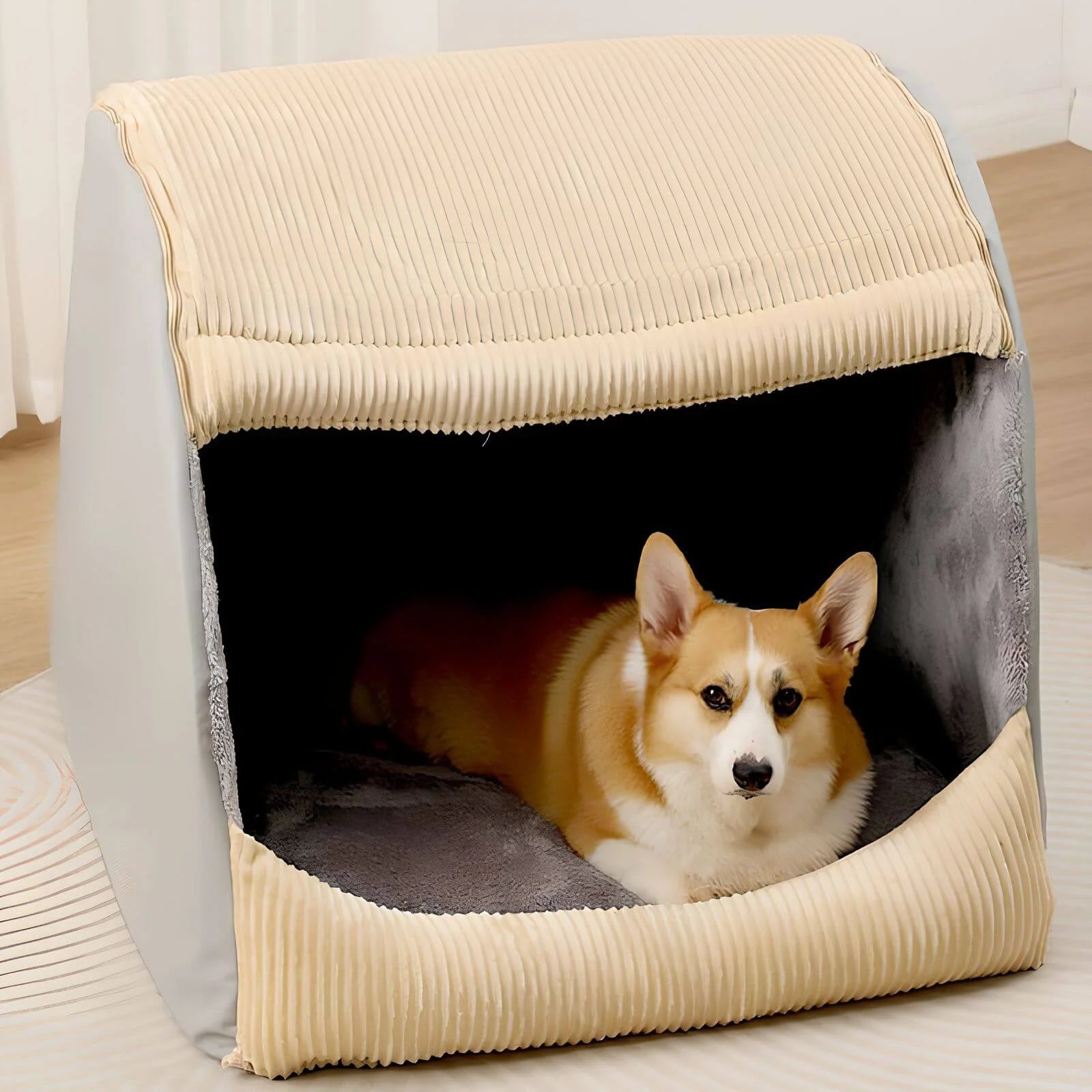 CozyNest – Abnehmbares Hundebett Zelt für Geborgenheit und Komfort