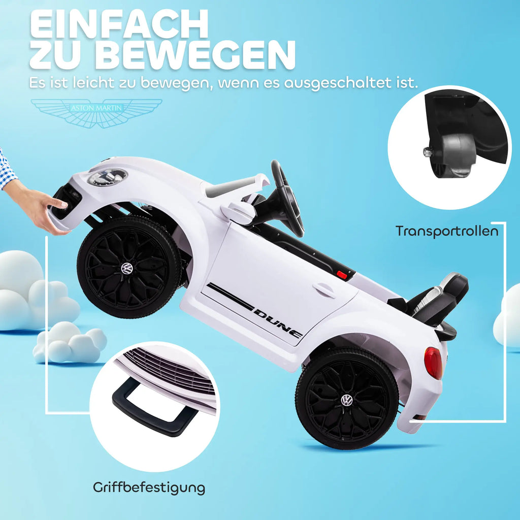 AIYAPLAY Macchina Elettrica per Bambini 12V con Telecomando Bianca