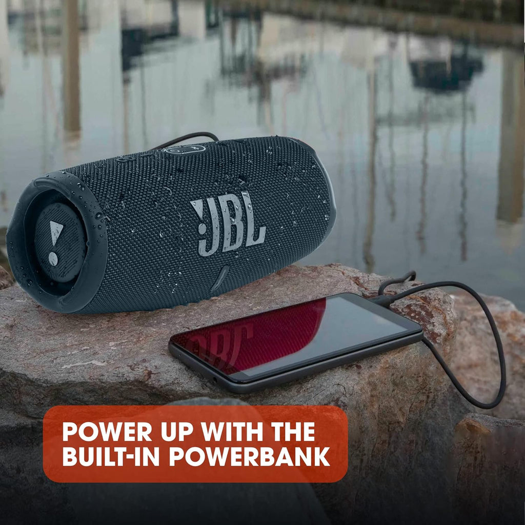 JBL Charge 5 altoparlante Bluetooth nero – Boombox portatile e impermeabile con power bank integrato – Fino a 20 ore di riproduzione musicale wireless con una sola carica della batteria
